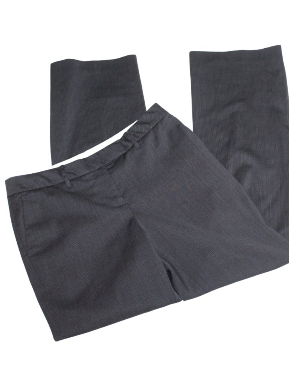 Y2K Loft women's trousers size 2P wool blend striped office siren low rise